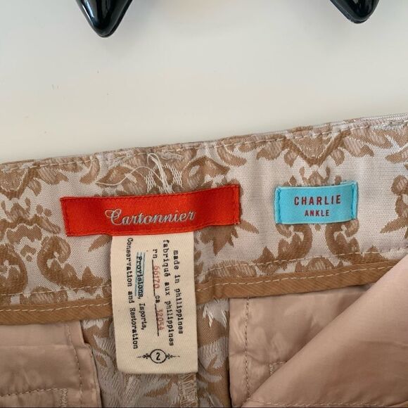 ANTHROPOLOGIE CHARLIE BROCADE ANKLE PANTS - Picture 8 of 10